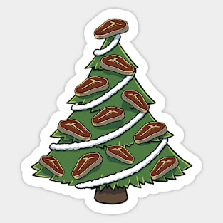 Steak Christmas Tree Sticker